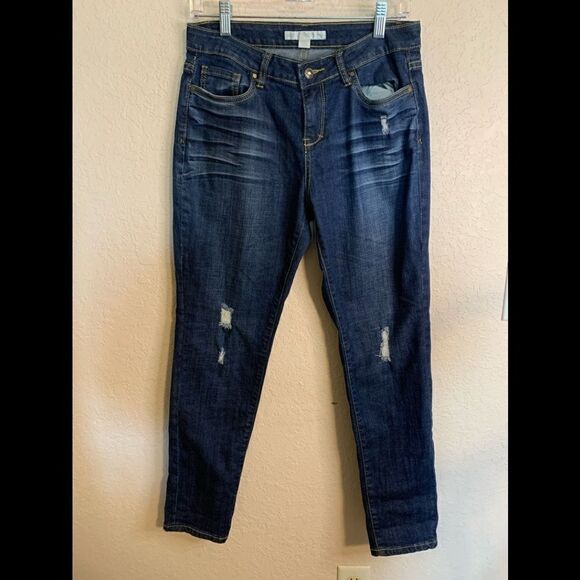 Boston Proper Distressed Jeans Size 8 - Picture 1 of 15